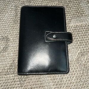 filoFAX Black Leather Organizer